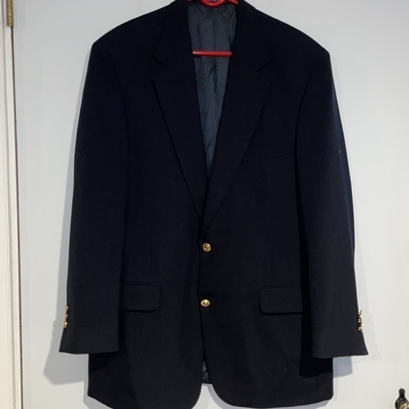 Wimbledon Navy Blazer with gold tone emblems buttons 42L - Picture 1 of 6
